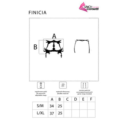 LIVCO CORSETTI FASHION - FINICIA LC90725 GARTER BELT BLACK - My naughty haven #