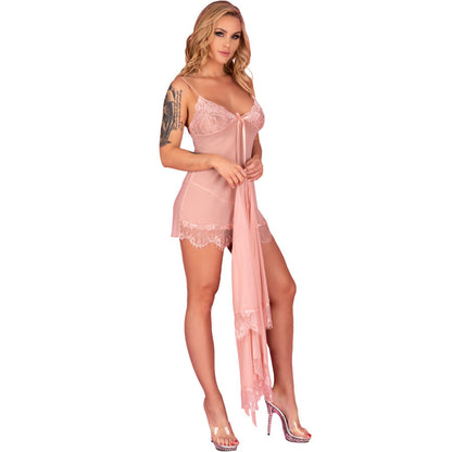 LIVCO CORSETTI FASHION - HYEONA 1710 BABYDOLL + THONG ROSE S - My naughty haven #