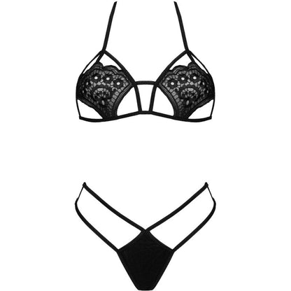LIVCO CORSETTI FASHION - JIMENA LC 20216 BRA + THONG BLACK ONE SIZE - My naughty haven #