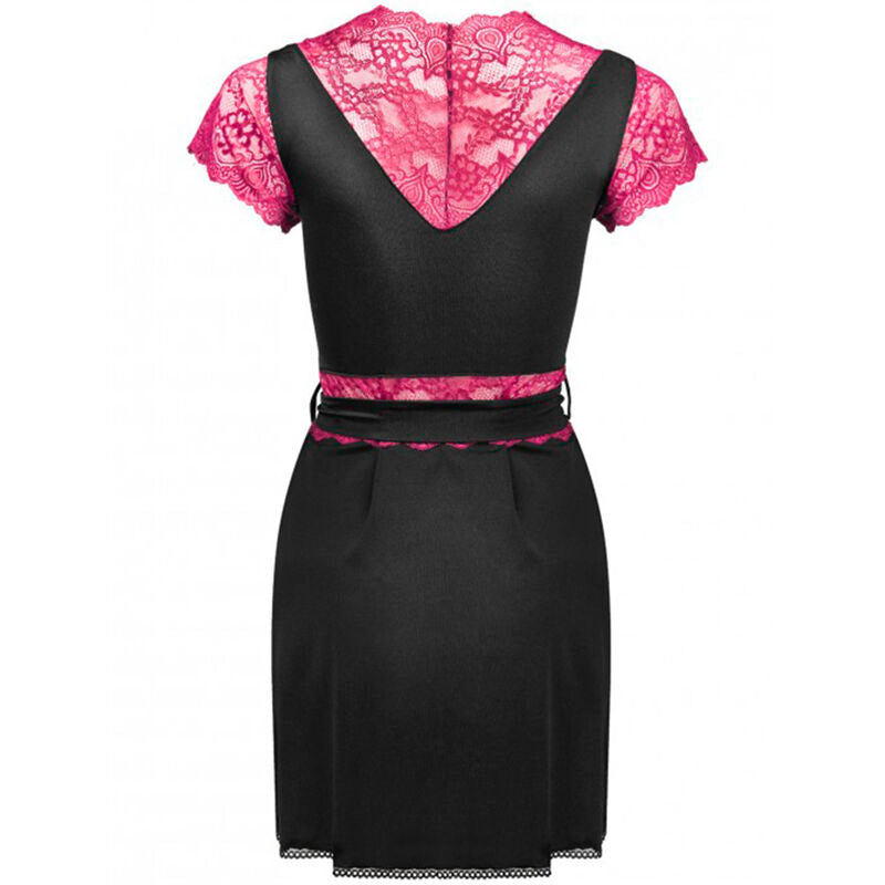 LIVCO CORSETTI FASHION - KUMIKO LC 90428 DRESSING GOWN + PANTY BLACK L/XL - My naughty haven #