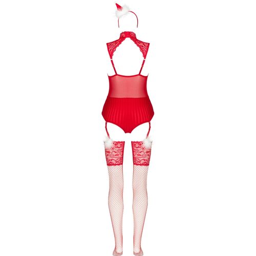 LIVCO CORSETTI FASHION - LIMPID SNOWFLAKES LC 90604 BODY + STOCKINGS + CHRISTMAS HEADBAND S/M - My naughty haven #