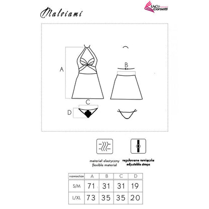 LIVCO CORSETTI FASHION - MALVIAMI LC 90625 SHIRT + PANTY BLACK L/XL - My naughty haven #