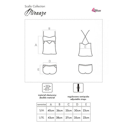 LIVCO CORSETTI FASHION - MIRAAZE LC 90567 SHIRT + SHORTS BLACK L/XL - My naughty haven #