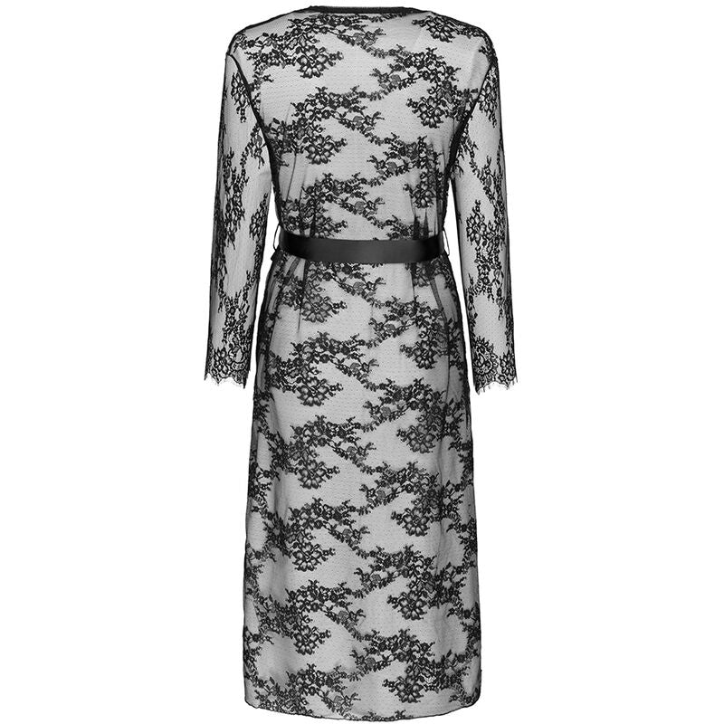 LIVCO CORSETTI FASHION - MOSTINA LC 90641 DRESSING G GOWN BLACK L/XL - My naughty haven #