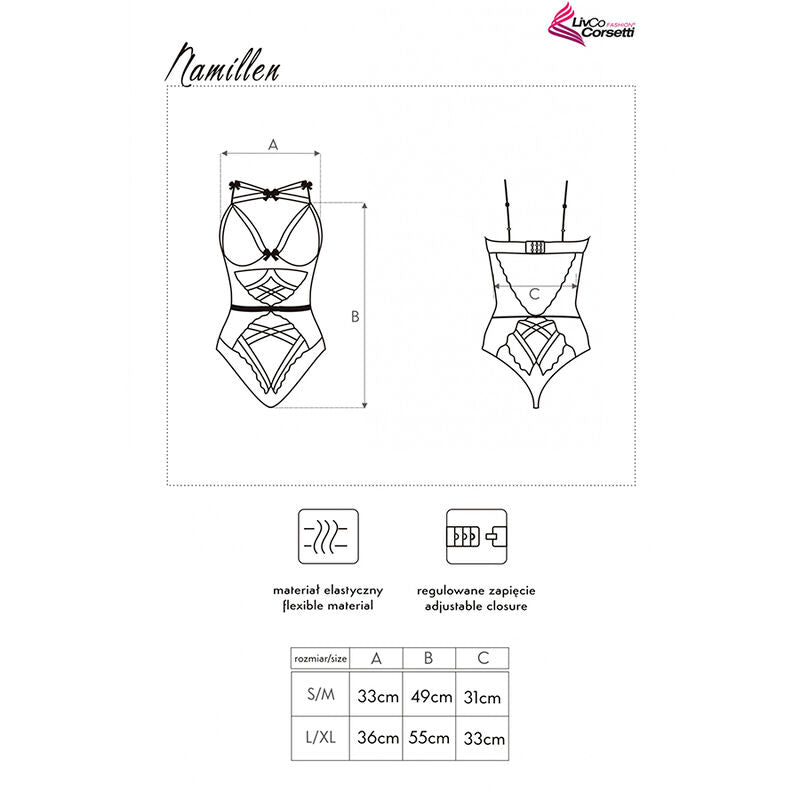 LIVCO CORSETTI FASHION - NAMILLEN LC 90528 BODY BLACK - My naughty haven #