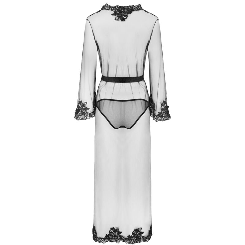 LIVCO CORSETTI FASHION - NOKINA LC XG055 DRESSIN G GOWN + PANTY BLACK ONE SIZE - My naughty haven #