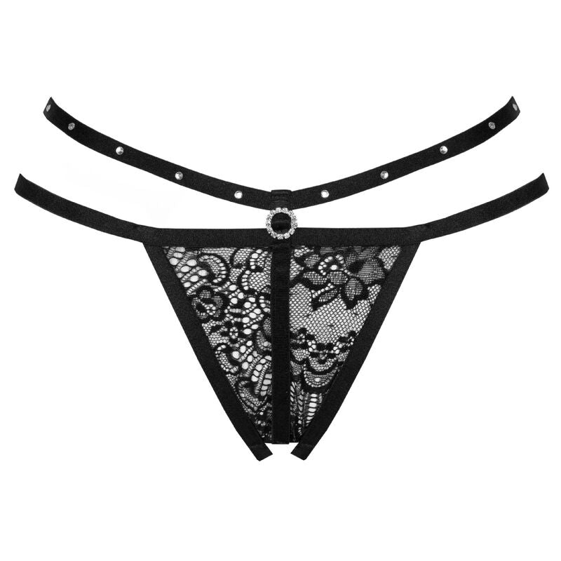 LIVCO CORSETTI FASHION - NOMADE THONG CROTCHLESS BLACK - My naughty haven #
