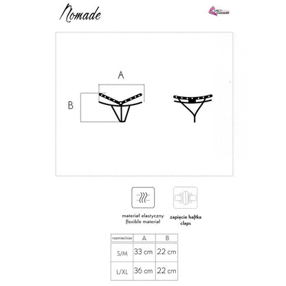 LIVCO CORSETTI FASHION - NOMADE THONG CROTCHLESS BLACK - My naughty haven #