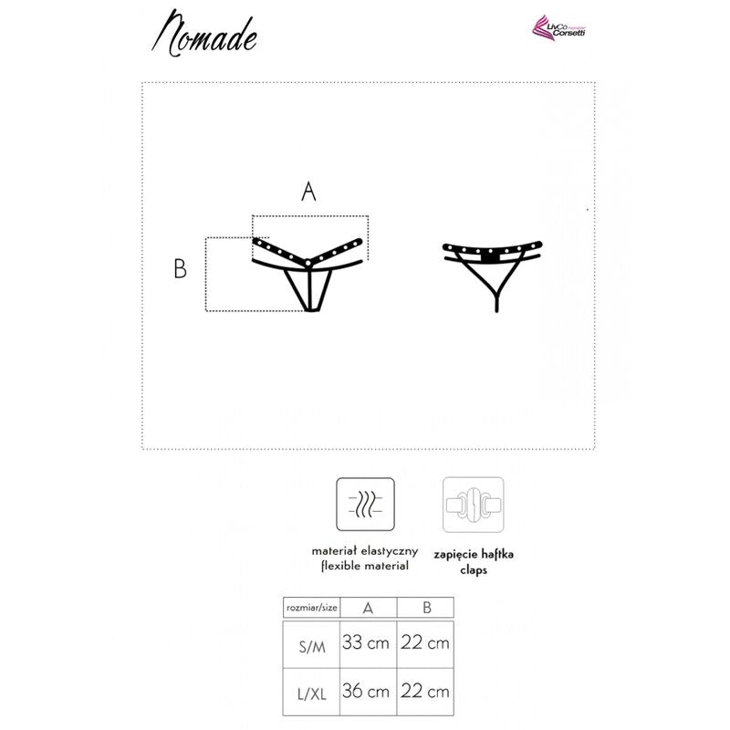 LIVCO CORSETTI FASHION - NOMADE THONG CROTCHLESS BLACK - My naughty haven #