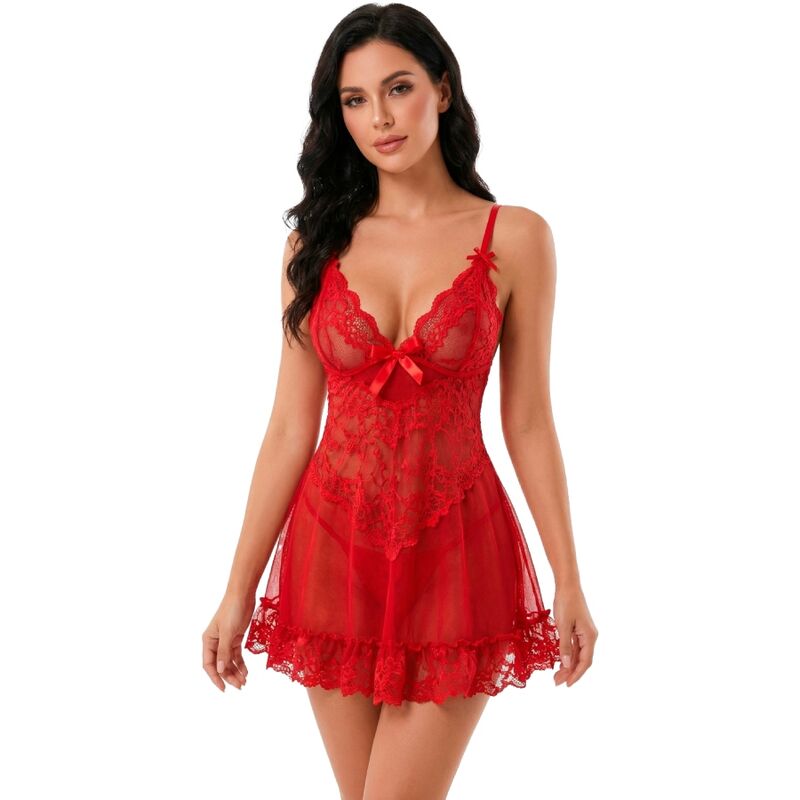 LIVCO CORSETTI FASHION - NUIT SET T-SHIRT + RED PANTY 2028 S/M - My naughty haven #
