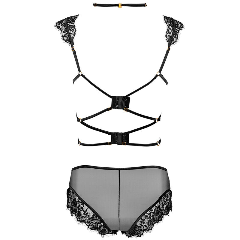 LIVCO CORSETTI FASHION - PALMENOM LC 90614 BRA + PANTY BLACK L/XL - My naughty haven #