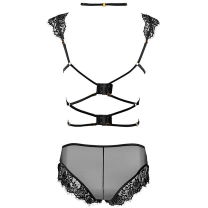 LIVCO CORSETTI FASHION - PALMENOM LC 90614 BRA + PANTY BLACK L/XL - My naughty haven #