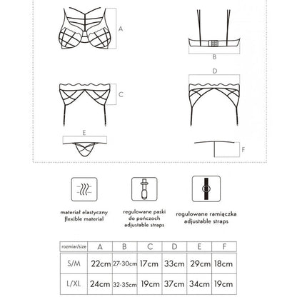 LIVCO CORSETTI FASHION - SOLEDAD LC 20217 BRA + PANTY + GARTER BELT S/M - My naughty haven #