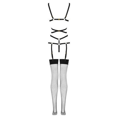 LIVCO CORSETTI FASHION - THIARA LC 20213 SET BODY + STOCKINGS BLACK S/M - My naughty haven #