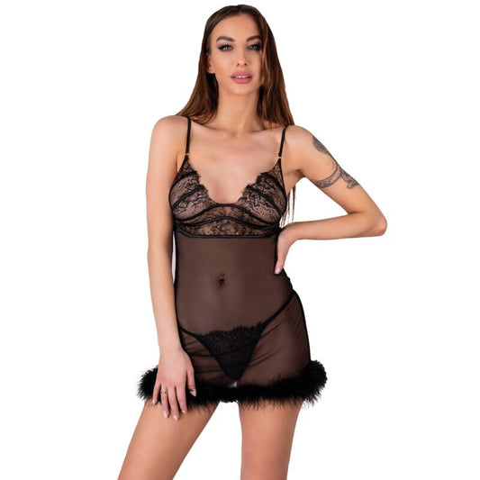 LIVCO CORSETTI FASHION - ZERUNAM SET BABYDOLL + BLACK THONG - My naughty haven #