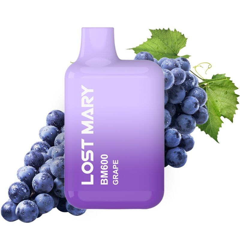 LOST MARY - BM600 NICOTINE VAPER 2% DISPOSABLE GRAPE - My naughty haven #