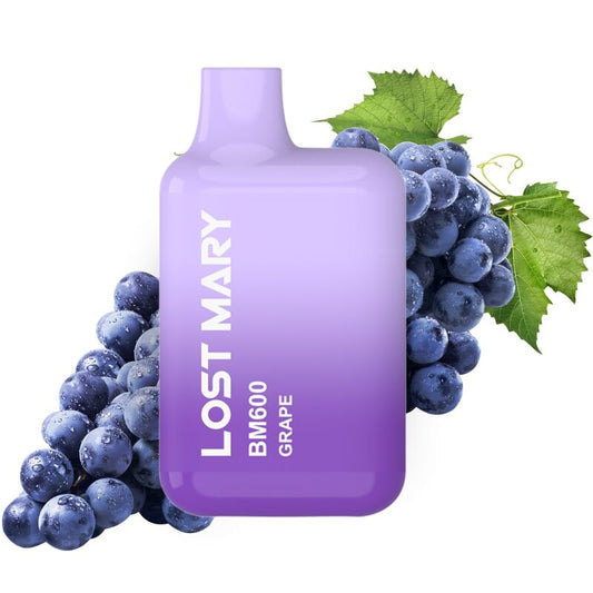 LOST MARY - BM600 NICOTINE VAPER 2% DISPOSABLE GRAPE - My naughty haven #