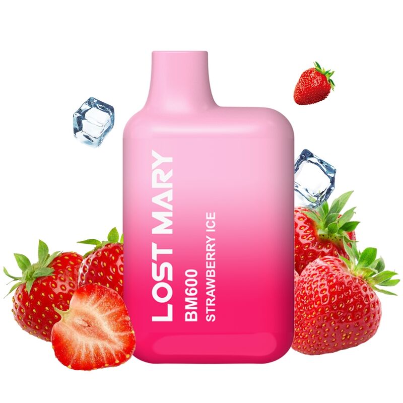 LOST MARY - BM600 NICOTINE VAPER 2% DISPOSABLE STRAWBERRY ICE - My naughty haven #