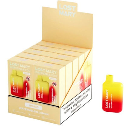 LOST MARY - BM600 NICOTINE VAPER 2% DISPOSABLE WATERMELON LEMON - My naughty haven #