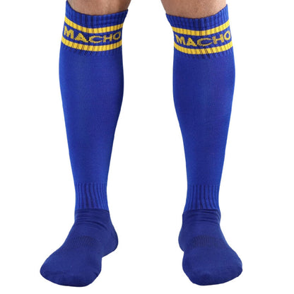 MACHO - LONG SOCKS ONE SIZE BLUE - My naughty haven #
