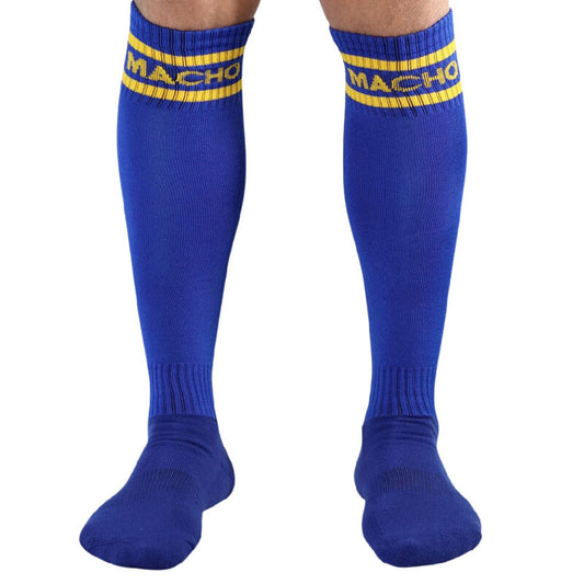 MACHO - LONG SOCKS ONE SIZE BLUE - My naughty haven #