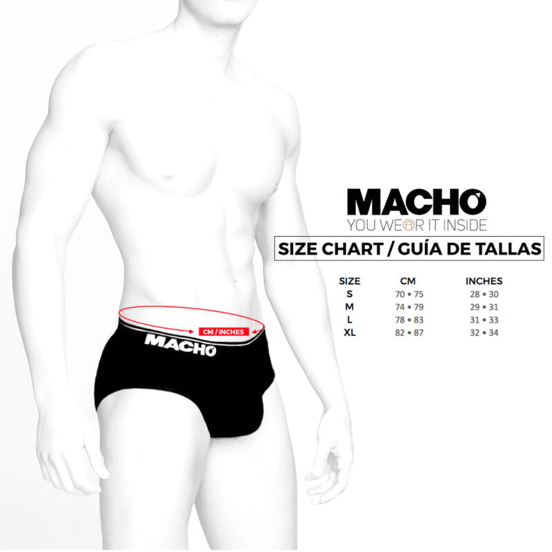 MACHO - MS24R BRIEF UNDERPANTS DARK RED XL - My naughty haven #