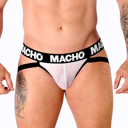 MACHO - MX26X1 JOCK GRID WHITE S - My naughty haven #