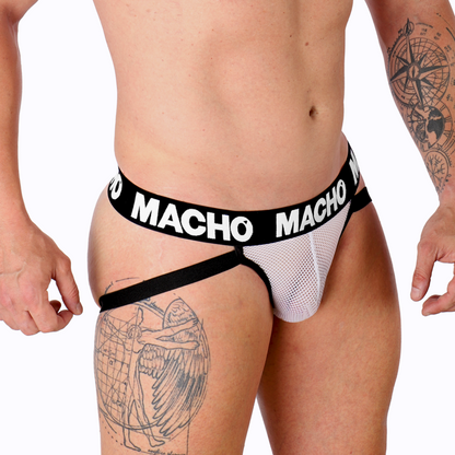 MACHO - MX26X1 JOCK GRID WHITE S - My naughty haven #