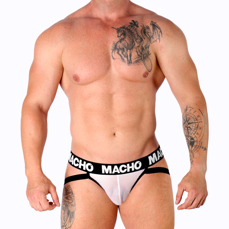 MACHO - MX26X1 JOCK GRID WHITE S - My naughty haven #