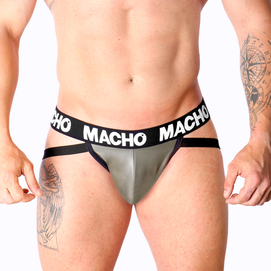 MACHO - MX27GR JOCK LEATHER GRAY BEIGE S - My naughty haven #