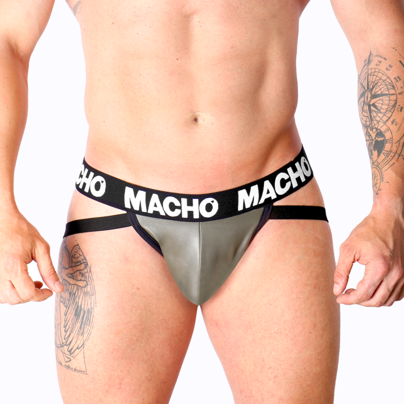 MACHO - MX27GR JOCK LEATHER GRAY BEIGE S - My naughty haven #