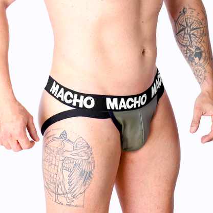 MACHO - MX27GR JOCK LEATHER GRAY BEIGE S - My naughty haven #