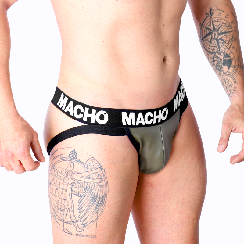 MACHO - MX27GR JOCK LEATHER GRAY BEIGE S - My naughty haven #