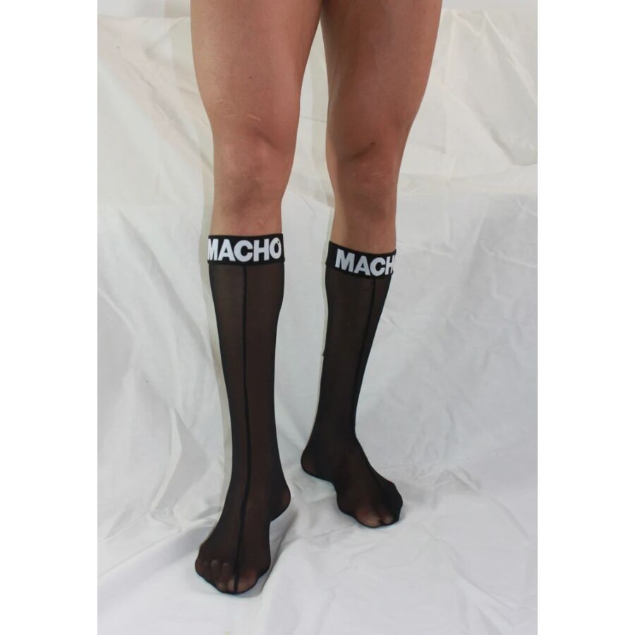 MACHO - THIN SOCKS ONE SIZE BLACK - My naughty haven #