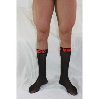 MACHO - THIN SOCKS ONE SIZE BLACK/RED - My naughty haven #