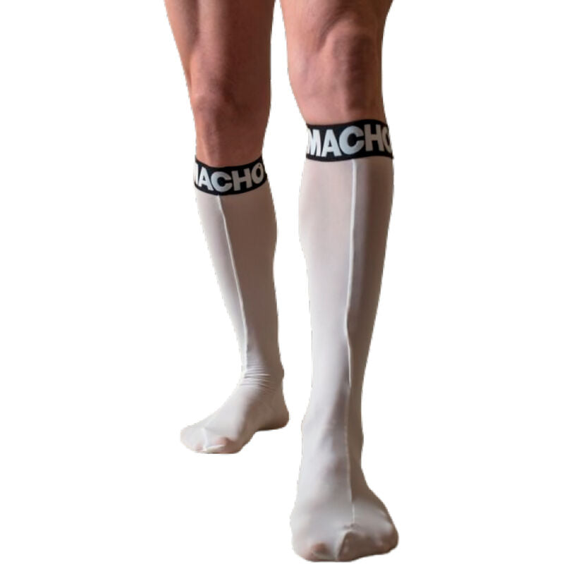MACHO - THIN SOCKS ONE SIZE WHITE - My naughty haven #