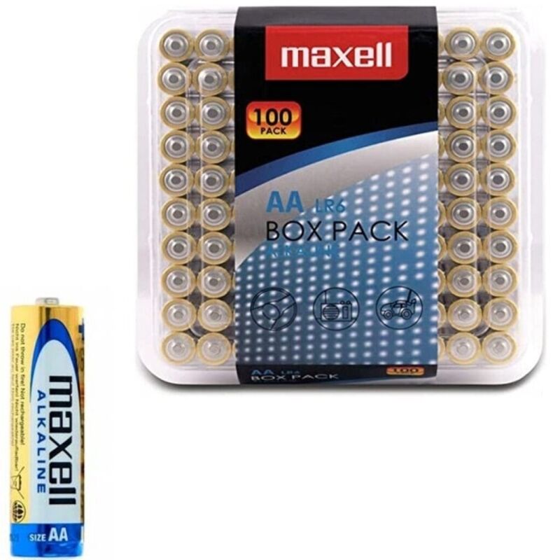 MAXELL - ALKALINE BATTERY AA LR6 PACK*100 BATTERIES - My naughty haven #