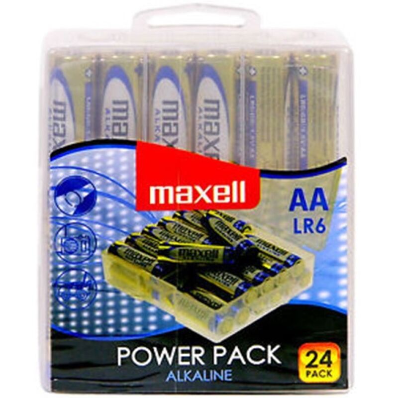 MAXELL - ALKALINE BATTERY AA LR6 PACK * 24 BATTERIES - My naughty haven #