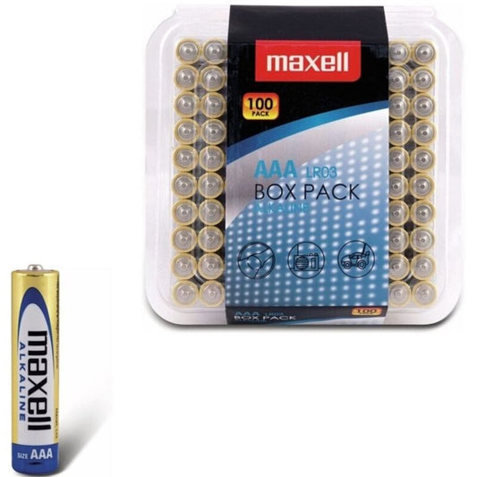 MAXELL - ALKALINE BATTERY AAA LR03 PACK*100 BATTERIES - My naughty haven #