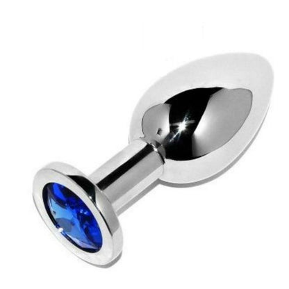 METAL HARD - ANAL PLUG DIAMOND BLUE SMALL 5.71CM - My naughty haven #