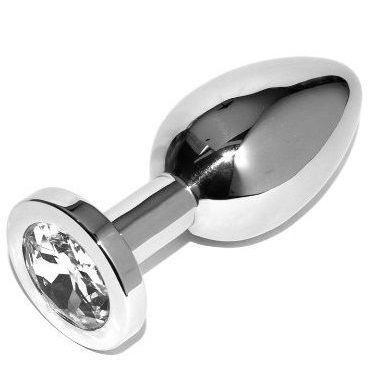 METAL HARD - ANAL PLUG DIAMOND TRANSPARENT SMALL 5.71CM - My naughty haven #