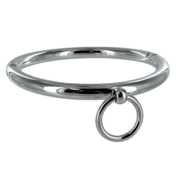 METAL HARD - BDSM NECKLACE WITH RING 18CM - My naughty haven #