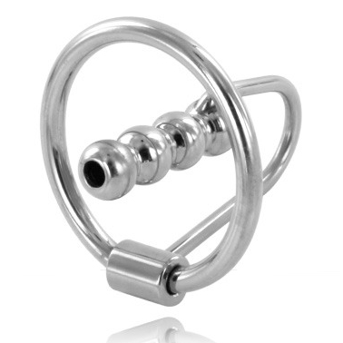 METAL HARD - GLAND RING WITH URETHRAL PLUG 30MM - My naughty haven #