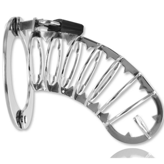 METAL HARD - PENIS CAGE WITH SECURITY LOCK 14 CM - My naughty haven #