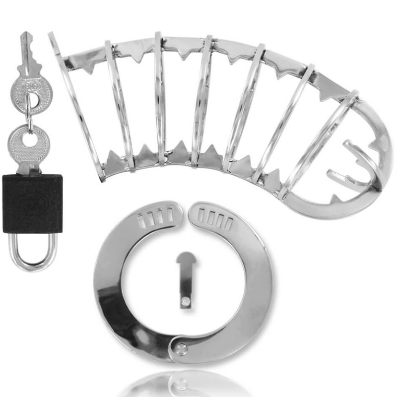 METAL HARD - PENIS CAGE WITH SECURITY LOCK 14 CM - My naughty haven #
