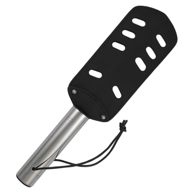 METAL HARD - THE PADDLE ORIGINAL LEATHER AND METAL - WITH HOLES - My naughty haven #