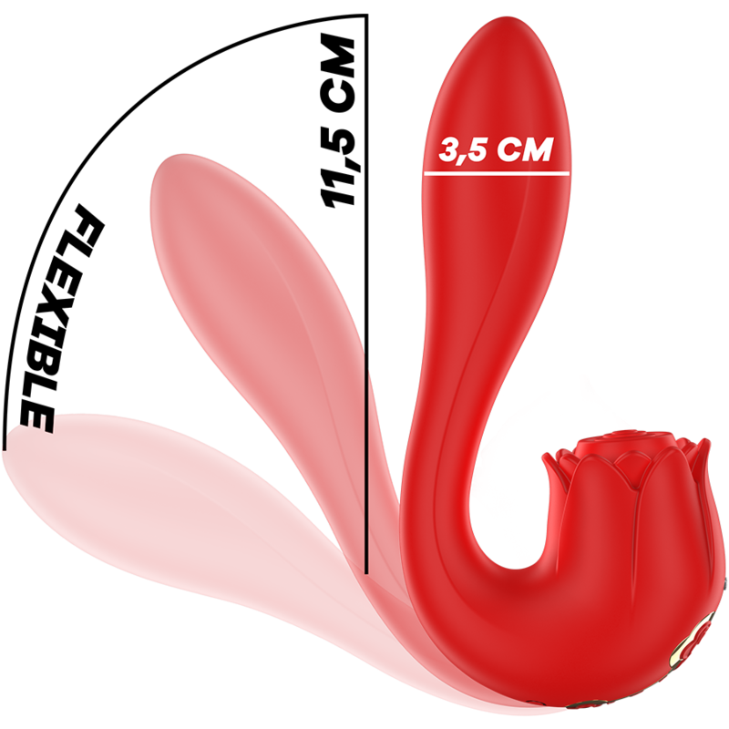 MIA - SELENA STIMULATOR VIBRATING + TAPPING RED - My naughty haven #