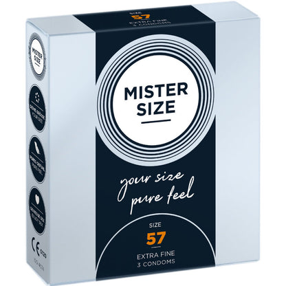 MISTER SIZE - CONDOM SIZE L 57 MM (3 UNITS) - My naughty haven #