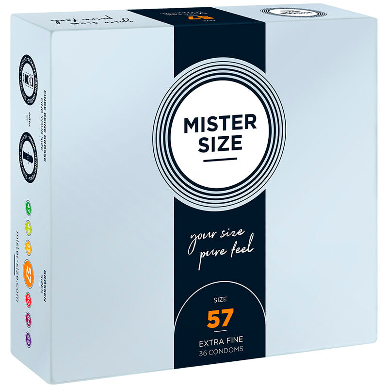 MISTER SIZE - CONDOM SIZE L 57 MM (36 UNITS) - My naughty haven #