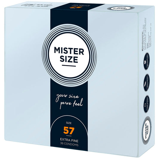 MISTER SIZE - CONDOM SIZE L 57 MM (36 UNITS) - My naughty haven #